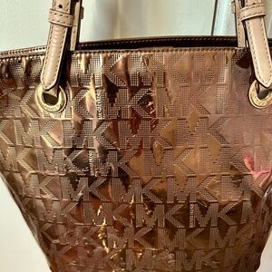 Metallic Cocoa Michael Kors Signature Tote